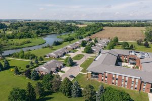 Thames River Place life-lease bungalows from the air