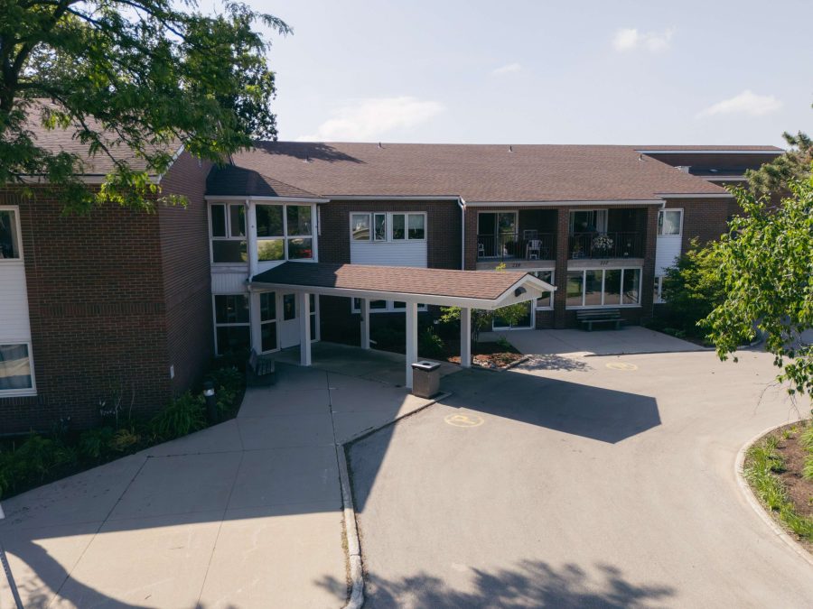 Ritz Manor Apartments from the air